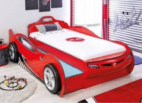 CARBED Кровать-машина Coupe с выдвижной кроватью Red 20.03.1306.00 в Большеречье - bolshereche.katalogmebeli.com | фото