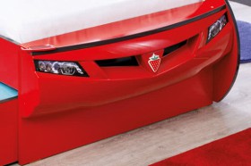 CARBED Кровать-машина Coupe с выдвижной кроватью Red 20.03.1306.00 в Большеречье - bolshereche.katalogmebeli.com | фото 2