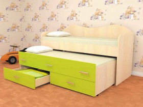 Кровать детская Нимфа двухместная 2.0 Венге/Дуб молочный в Большеречье - bolshereche.katalogmebeli.com | фото 2