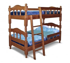 Детская двухъярусная кровать Точенка Венге 2 Распродажа в Большеречье - bolshereche.katalogmebeli.com | фото