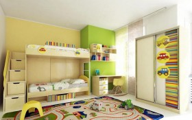 Детская комната Клаксон (Бежевый/корпус Клен) в Большеречье - bolshereche.katalogmebeli.com | фото 3