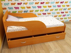 Кровать детская Максимка Млечный дуб/Венге в Большеречье - bolshereche.katalogmebeli.com | фото 4
