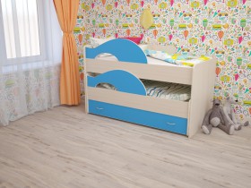 Кровать детская Радуга 1600 Млечный дуб/Венге в Большеречье - bolshereche.katalogmebeli.com