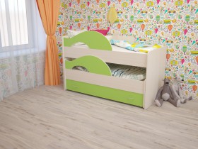 Кровать детская Радуга 1600 Млечный дуб/Венге в Большеречье - bolshereche.katalogmebeli.com