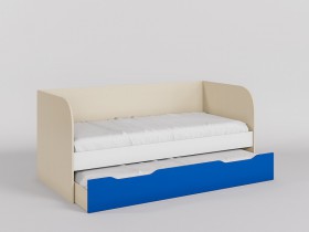 Диван-кровать Скай (Синий/Белый/корпус Клен) в Большеречье - bolshereche.katalogmebeli.com | фото 1