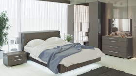 Двуспальная кровать «Наоми» (Белый глянец) в Большеречье - bolshereche.katalogmebeli.com | фото 2