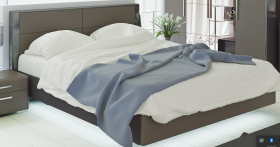 Двуспальная кровать «Наоми» (Фон серый, Джут) в Большеречье - bolshereche.katalogmebeli.com | фото
