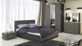 Двуспальная кровать «Наоми» (Фон серый, Джут) в Большеречье - bolshereche.katalogmebeli.com | фото 5