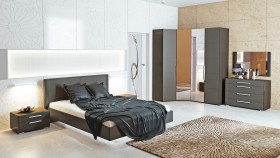Двуспальная кровать «Наоми» (Фон серый, Джут) в Большеречье - bolshereche.katalogmebeli.com | фото 7