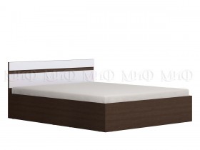 Ким кровать 1,4 (Венге/белый глянец) в Большеречье - bolshereche.katalogmebeli.com | фото
