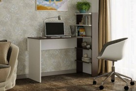 Компьютерный стол №3 (Венге/Белый) в Большеречье - bolshereche.katalogmebeli.com | фото