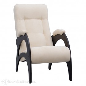 Кресло для отдыха Неаполь Модель 9 без лозы (Венге-эмаль/Ткань Ваниль Verona Vanilla) в Большеречье - bolshereche.katalogmebeli.com | фото