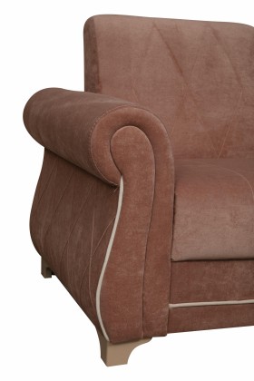 Кресло для отдыха "Порто" (велюр киви корица / микровельвет крем) в Большеречье - bolshereche.katalogmebeli.com | фото 3