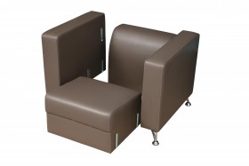 Кресло для отдыха "Премиум" (кож. зам. латте)/осн. в Большеречье - bolshereche.katalogmebeli.com | фото 4