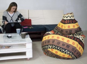 Кресло-груша Большое-Африка в Большеречье - bolshereche.katalogmebeli.com | фото 4