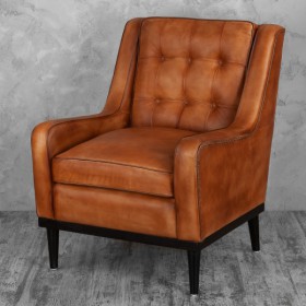 Кресло кожаное Элегант (Бордовый) в Большеречье - bolshereche.katalogmebeli.com | фото 2