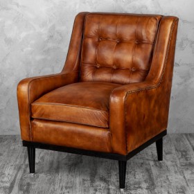 Кресло кожаное Элегант (Бордовый) в Большеречье - bolshereche.katalogmebeli.com | фото 4