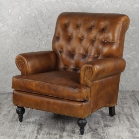 Кресло кожаное Чарльз в Большеречье - bolshereche.katalogmebeli.com | фото