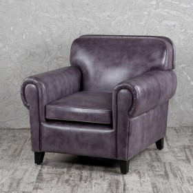 Кресло кожаное Элегант (Фиолетовый) в Большеречье - bolshereche.katalogmebeli.com | фото