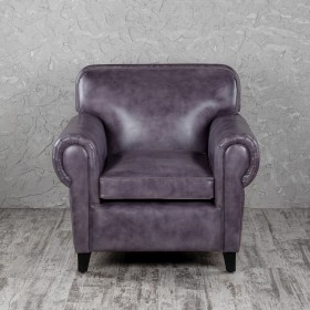 Кресло кожаное Элегант (Фиолетовый) в Большеречье - bolshereche.katalogmebeli.com | фото 4