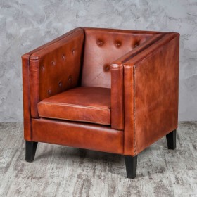 Кресло кожаное Лофт Аристократ (ширина 1100 мм) в Большеречье - bolshereche.katalogmebeli.com | фото 2