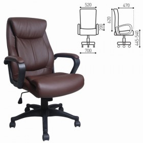 Кресло офисное BRABIX Enter EX-511 (коричневый) в Большеречье - bolshereche.katalogmebeli.com | фото