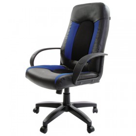 Кресло офисное BRABIX Strike EX-525 (сине-черный) в Большеречье - bolshereche.katalogmebeli.com | фото 5