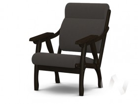 Кресло Вега-10 (венге лак/ULTRA GRAFIT) в Большеречье - bolshereche.katalogmebeli.com | фото 1