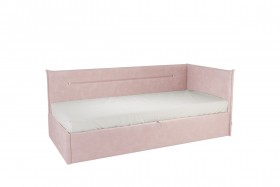 Кровать 0.9 Альба Тахта (Нежно-розовый велюр) в Большеречье - bolshereche.katalogmebeli.com | фото