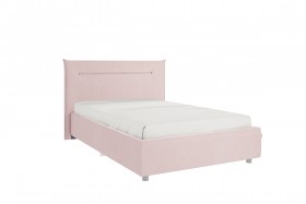 Кровать 1,2 Альба с основанием (Нежно-розовый велюр) в Большеречье - bolshereche.katalogmebeli.com | фото