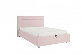 Кровать 1,2 Альба (Нежно-розовый велюр/под-мех) в Большеречье - bolshereche.katalogmebeli.com | фото