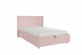 Кровать 1,2 Квест (Нежно-розовый велюр/под-мех) в Большеречье - bolshereche.katalogmebeli.com | фото