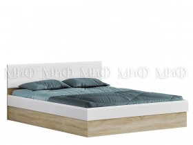 Кровать 1,4 спальня Фортуна (Дуб сонома/белый глянец) в Большеречье - bolshereche.katalogmebeli.com | фото 1