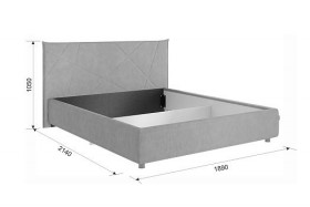 Кровать 1,6 Квест с подъемным механизмом (Топаз велюр) купить в Большеречье - bolshereche.katalogmebeli.com | фото 2