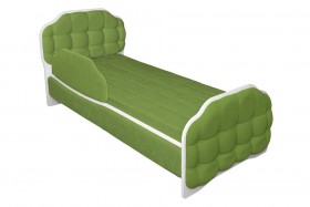 Кровать 160 Атлет 76 Зелёный (мягкий бортик) в Большеречье - bolshereche.katalogmebeli.com | фото 1