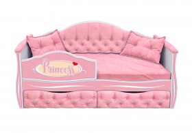 Кровать 160 серии Иллюзия 2 ящика 15 Бледно-розовый (подушки) в Большеречье - bolshereche.katalogmebeli.com | фото