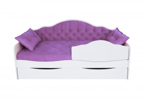 Кровать 170 серии Иллюзия Лайт 1 ящик 32 Фиолетовый (подушки) в Большеречье - bolshereche.katalogmebeli.com | фото 1