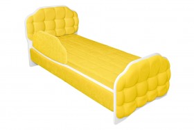 Кровать 180 Атлет 74 жёлтый (мягкий бортик) в Большеречье - bolshereche.katalogmebeli.com | фото