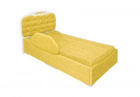 Кровать 190 Атлет Lux 74 Жёлтый (мягкий бортик) в Большеречье - bolshereche.katalogmebeli.com | фото