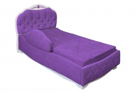 Кровать 190 Гармония Lux 32 Фиолетовый (мягкий бортик) в Большеречье - bolshereche.katalogmebeli.com | фото