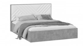 Кровать без ПМ «Хилтон» Тип 1 Ателье светлый/Белый в Большеречье - bolshereche.katalogmebeli.com | фото