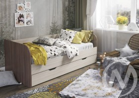 Кровать детская Балли 2-х уровневая (шимо темный/шимо светлый) в Большеречье - bolshereche.katalogmebeli.com | фото