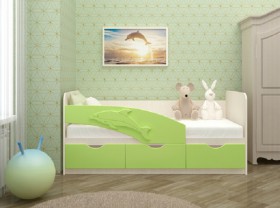 Кровать детская 1,6м Дельфин (Розовый металлик) в Большеречье - bolshereche.katalogmebeli.com | фото 2