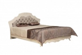 Кровать двойная "Кантри" (вудлайн кремовый/патина/ортопед/1820) в Большеречье - bolshereche.katalogmebeli.com | фото