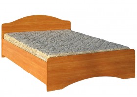 Кровать двойная 1600-1 без матраса (круглые спинки) Вишня Оксфорд в Большеречье - bolshereche.katalogmebeli.com | фото