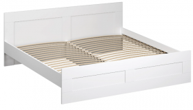 Кровать двухспальная Сириус 1800мм белый в Большеречье - bolshereche.katalogmebeli.com | фото