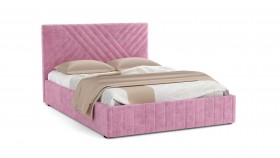 Кровать Гамма ш. 1400 (без основания для хранения) (велюр тенерифе розовый) в Большеречье - bolshereche.katalogmebeli.com | фото