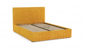 Кровать Гамма ш. 1400 (с основанием для хранения) (велюр тенерифе куркума) в Большеречье - bolshereche.katalogmebeli.com | фото 2