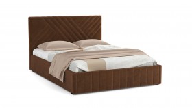 Кровать Гамма ш. 1400 (с основанием для хранения) (велюр тенерифе шоколад) в Большеречье - bolshereche.katalogmebeli.com | фото