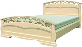 Кровать Грация-1 из массива сосны 1600*2000 Слоновая кость в Большеречье - bolshereche.katalogmebeli.com | фото 21